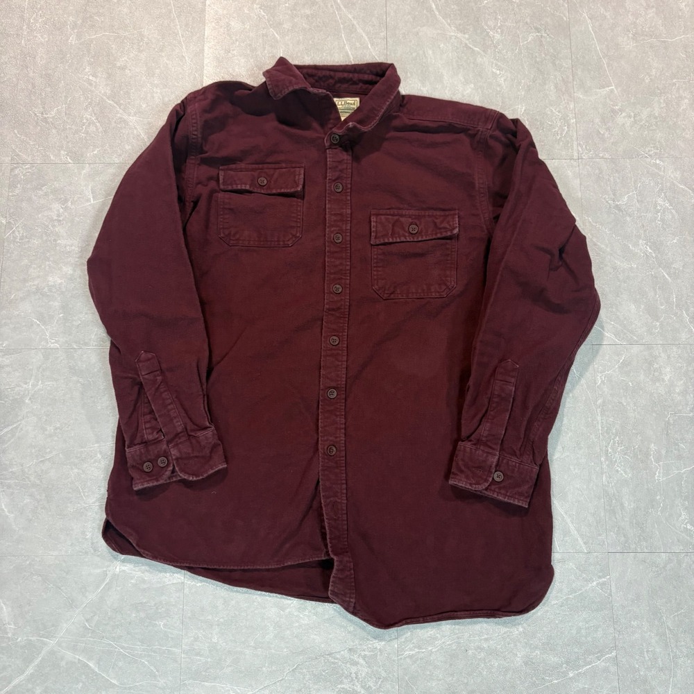 Vintage L.L Bean Burgundy button up